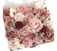 Charming Dusty Pink Artificial Flowers for Wedding Decor Bouquets, Kissing Balls, and Centerpiece Ideas (Is pink)