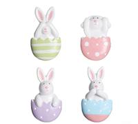 Charming Easter Bunny Refrigerator Magnets Colorful Resin Stickers for Holiday Decoration and Family Fun (Easter eggs)