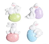 Charming Easter Bunny Refrigerator Magnets Colorful Resin Stickers for Holiday Decoration and Family Fun (Hare with eggs)