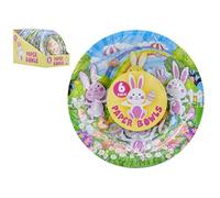 Charming Easter Paper Bowls (15.24 Cm) - Vibrant Festive Tableware - Perfect for Celebrations - Pack of 6