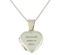 Charming Engraving Sterling Silver heart locket necklace personalised with your own words. Hinged Photo Locket, custom engraved. This Silver pendant is suitable for many gift giving occasions.