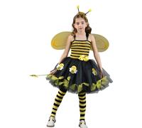 Charming European Angel Costume Ensemble, Cute Five-Piece Role Play Skirt Set for Stage Performance, Loose Fit, Fashionable Comfortable Girls' Outfit, Perfect for Festive Occasions (Yellow, 2-3 Years)