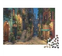 Charming European City Streets Jigsaw Puzzles Historic Buildings Challenge Toy Educational Games Home Decoration for Adults& Teenager Age 14 Years Up 52x38cm/1000pcs