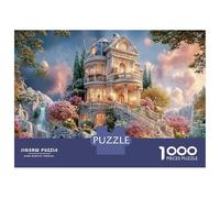 Charming European Town Decorative 1000 Pieces Jigsaw Puzzle, Blooming Flora Puzzle Game for Couples And Families to Participate Together 38x26cm/1000pcs