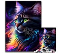 Charming Fantasy Black Cat JigsawPuzzle 1000 Pieces for Adults cardboard Puzzles Creative Family Game & Home Decor, for Teenagers 26X38CM/10.23x14.96inch