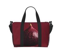 Charming Fig Printed Travel Tote Bag, Large Capacity Gym Bag, Lightweight Weekend Travel Shoulder Bag, Unisex
