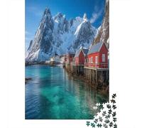 Charming Fishing Villages in The Lofoten Islands Rätsel Für Erwachsene || 38x26cm/1000pcs Puzzles Lernspiele Home Decor Puzzles