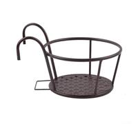 Charming Flower Pot Rack for Balcony Railings Space Saving Solution for Gardeners (Copper)