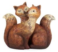 Charming Fox Family Brown Resin Figurine - 12cm x 6cm (1 Set) - Stunning & Unique Home Decor Masterpiece, Premium Quality Craftsmanship - Perfect for Home & Office