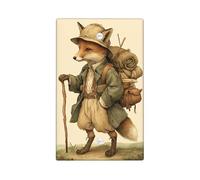 Charming Fox Light Switch Cover Plates/Outlet Covers, Rustic Brown Woodland Design for Home Decor, Thermoplastic Wall Plates, Standard Size Blank Cover Plate