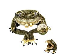 Charming Frog Coin Purse, Mini Currency Storage Pad with Lucky Toad Design, Cute Amphibian Accessory Container, Daily Carry Decoration