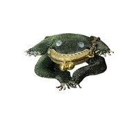 Charming Frog Coin Purse, Small Pouch Earbuds Keychain Bag Charm with Kiss Lock, Cute Amphibian Accessory Container, Mini Currency Storage Pad, Daily Carry Handheld Ring Pendant Decoration