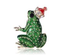 Charming Frogs Brooch Pins for Women and Men - Rhinestone Animal Lapel Pins for Parties, Valentine's Day, and Everyday Wear - uniquely Jewelry Gift for Clothing, Bags, and Accessories