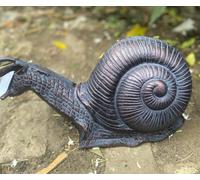 Charming Giant Garden Snail garden ornament Sculpture in an antique bronze finish - ideal for gardens, conservatories or indoors!!