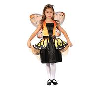 Charming Girls Black & Orange Butterfly Fairy Costume Set (Medium Size) - Perfect for Dress-Up, Birthdays, World Book Day, & Parties