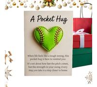 Charming Heart Shaped Baseball - Sport Theme Party Ornaments with Cards - Baseball Collectible,for Women Girls Kids Adults Family Friends Coworkers Teachers Students