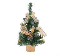 Charming Holiday Mini Christmas Tree Pot Decoration Enhance Your Festive Environment (Gold)
