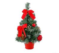 Charming Holiday Mini Christmas Tree Pot Decoration Enhance Your Festive Environment (Red)