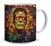 Charming Hot Chocolate Mug Frankenstein’s Mon-Ster Sturdy Watercolour Mug 330ML for Café,Bathroom,Bedroom,Workplace