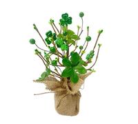 Charming Irish Rice Bead Burlap Tree Artificial Plant Patricks Day Decoration Thoughtful Present For Loved Unique Irish Festival Burlap Small Tree