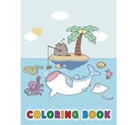 Charming Kawaii Tabby Kitten: Amazing Big and Bold Coloring Pages for Adults and Kids and All Fans Highlighting Super Cute Chubby Cat for Relaxation