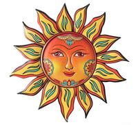 Charming Metal Sun Flower Wall Plaque Perfect for Adding a Touch of Nature to Your Home or Garden