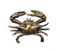 Charming Mini Brass Crab Statue for Home Office Decor Elegant Animal Design (2#)