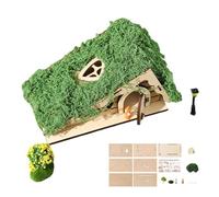 Charming Mini Dwelling, Geometric Panel Builder, Paintable with Hobby Pieces, Hands On Building Activity, Display Piece with Storybook Theme, Gift Option for Family Tables