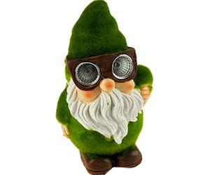 Charming Multicolor Flock Gnome With Solar Glasses And Beard - 10.5 x 8 x 18cm (1 Pc.) - Eye-Catching Design - Perfect Gift for Gnome Lovers