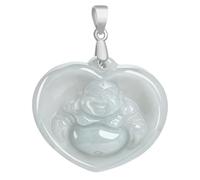 Charming Natural Green Buddha Jade Necklace - Maitreya Pendant for Love & Wealth Attraction - A Warm & Blessed Token for Life's Precious Celebrations