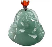 Charming Natural Green Buddha Jade Necklace - Maitreya Pendant for Love & Wealth Attraction - A Warm & Blessed Token for Life's Precious Celebrations