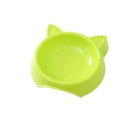 Charming Non-Slip Cat Shaped Dog Bowl Easy To Clean Perfect For Small Medium Pets(Green)