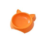 Charming Non-Slip Cat Shaped Dog Bowl Easy To Clean Perfect For Small Medium Pets(Orange)