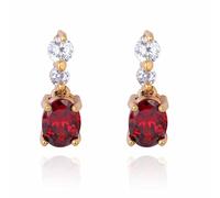 Charming Oval Black Clear Cut Cubic Zirconia Claw Dangle Drop Post Earrings Women