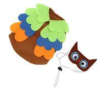 Charming Owl Halloween and Christmas Pet Costume in Soft Velvet Material - Peculiar and Comfortable Puppy Dress-Up, Halloween Dog Clothes for Unique Look (L)