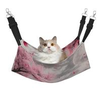 Charming Pink Cherry Trees With Lake Views Printed Pet Hammock - Sleeping Hammock For Cats, Rabbits, Ferrets, Puppies, Small Animals