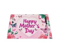Charming Pink Roses For Mother'S Day Placemats 1 Pc, Non Slip Heat-Resistant Ocean Pvc Placemats 12x18 Inch