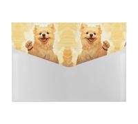 Charming Puppy Plastic Envelopes A4 Size Letter Size Poly Folders with Snap Closure Reusable File Bags Document Holder for Home Work Office Organizer