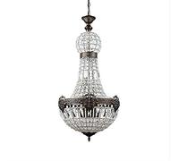 Charming Royal Empire Style Big Led Crystal Modern Chandelier Lamp Lustres Lights Compatible with Living Room Modern V-intage(A)