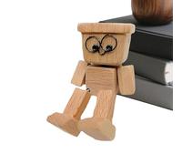 Charming Small Wooden Figure That Swings, Shaking Wooden Man, Office Sculpture Decoration, Car Accessories for Truck, Sedan, SUV, Camper, Living Room, Bedroom