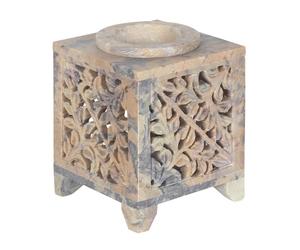 Charming Soap Stone Moroccan Arch Cut Out Oil Burner - 10cm x 8cm (1 Pc.) - Luxurious Design, Premium Material, Aromatherapy Accessory - Ideal for Home & Office Decor