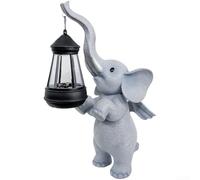 Charming Solar Elephant Lantern Statue For Garden Lawn Courtyard Balcony Decor With Solar Charging And Warm Light Emission At Night