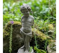 Charming Stone Cast Vine Boy Statue