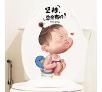 Charming Toilet Lid Stickers That Add Fun to Any For Bathroom Space Quirky Cartoon Style