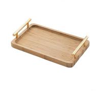 Charmingly Crafted Wooden Serving Tray with Side Handles for Effortless Movement of Food and Drink Items Around the House or Events (35.5x23.5cm)