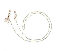 CHARMINGO Bead Eyeglasses Chain Mask Chain for Women Sunglass Reading Chains Holder Glasses Strap Eyewear Chain with Pearl, Dog, 25"