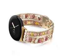 CHARMINGO Boho Beaded Band Compatible with Google Pixel Watch Band 2022 2023 2024, Natural Stone Bracelet Strap Replacement for Google Pixel Watch 1 2 3, 14-20cm, No Gemstone