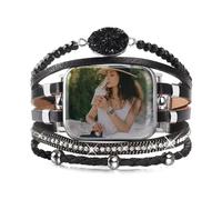 CHARMINGO Boho Beaded Bracelet Compatible with Apple Watch Band Women 38mm 40mm 41mm Series 10 9 8 7 6 SE Ultra 2 - Handmade Leather Cute Multilayer Wrap Apple Watch Strap for iWatch Band Series 5 4 3