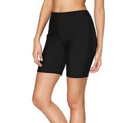 CharmLeaks Women Sports Swim Jammers Swimming Trunk Boyshort Beach Bottom, Solid Black, XL