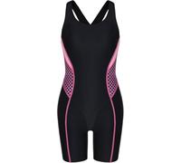 Charmo Girls Boyleg One Piece UPF 50+ Training Racerback Bathing Suit Fish Scales Pink/Black 13-14 Years